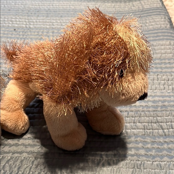GANZ Tan and Brown Plush Dog Toys with Fluffy Fur - Picture 2 of 7
